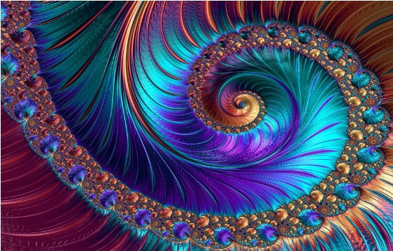 Wall Art - Tempered Glass 10232 Fractal Spiral